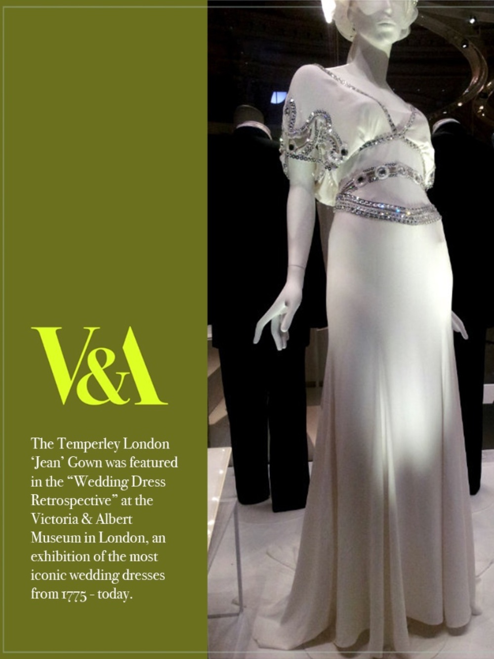 $6900 Temperley London Jean Crystal Embellished Art Deco Runway Bridal Gown - Picture 3 of 14